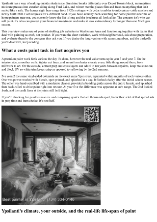 Expert Painters Near Me: What Ypsilanti Homeowners Need To Know