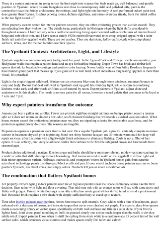 Interior Painters Near Me: Change Your Ypsilanti Home