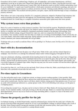 Auto Glass Greensboro: Cleaning Tips That Protect Your Glass