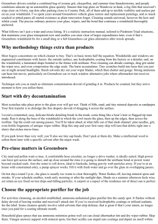 Auto Glass Greensboro: Cleaning Tips That Protect Your Glass