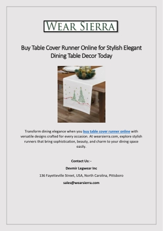Buy Table Cover Runner Online for Stylish Elegant Dining Table Decor Today