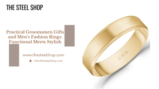 Practical Groomsmen Gifts and Men’s Fashion Rings Functional Meets Stylish