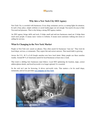 Why Hire the Best SEO Agency New York for Growth