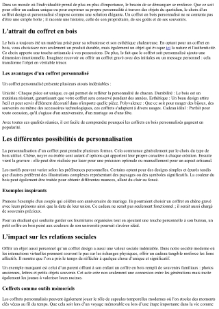 Affirmez votre style avec un coffert design et personnalisé!