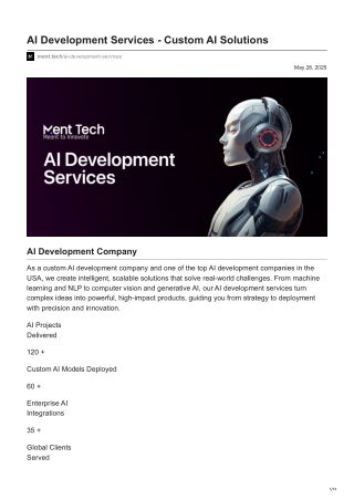 ment.tech-AI Development Services - Custom AI Solutions