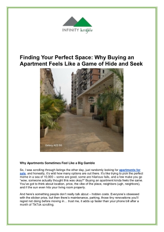 Buy Apartments in Guwahati | Infinity Heights Luxury Homes