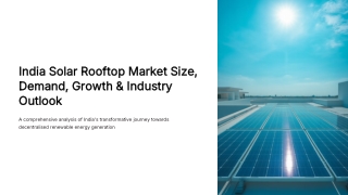 India Solar Rooftop Market Size, Demand, Growth and Industry Outlook 2025-2033