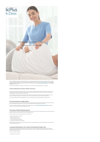 Professional Aches and Pain Treatment in London to live a healthier life