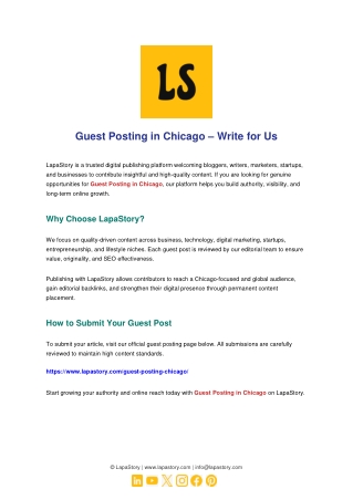 Guest Posting in Chicago – Write for Us