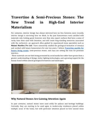 Travertino & Semi Precious Stones_ The New Trend in High-End Interior Materialsnt