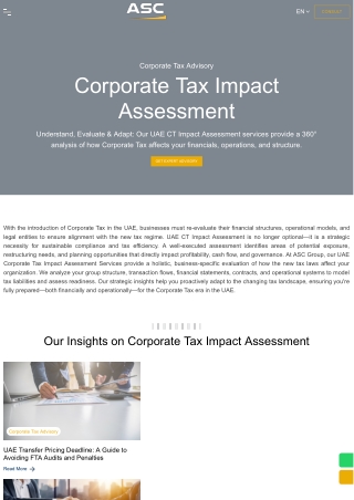 Professional UAE Corporate Tax Advisory - ASCGlobal