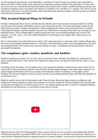 Accredited Waste Disposal Orlando Compliance: Javis’ Safety Checklist