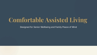 Comfortable Assisted Living Designed for Senior Wellbeing