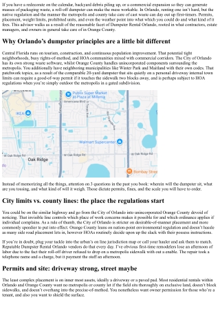 A Beginner’s Guide to Dumpster Rental Orlando Regulations
