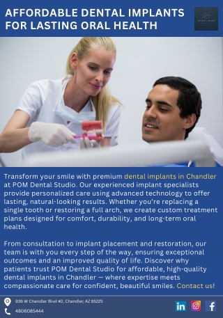 Affordable Dental Implants for Lasting Oral Health