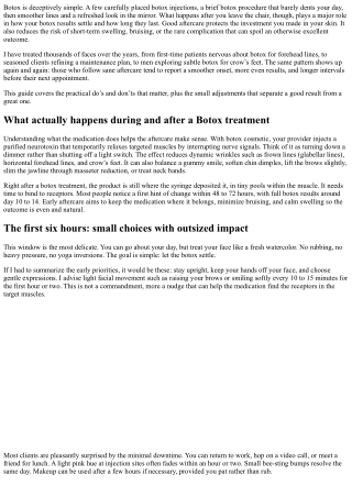 Botox Aftercare: Do’s and Don’ts for Long-Lasting Results