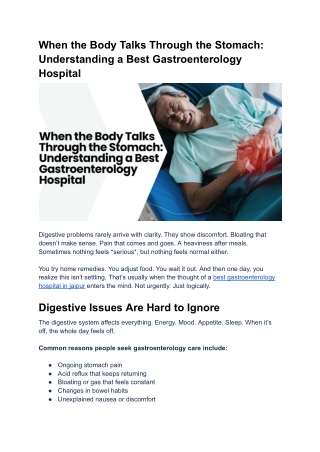 When the Body Talks Through the Stomach_ Understanding a Best Gastroenterology Hospital