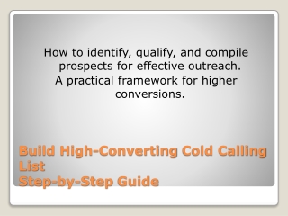 Build High-Converting Cold Calling List Step-by-Step Guide