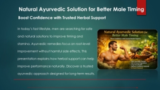 Ayurvedic Medicine For Timing