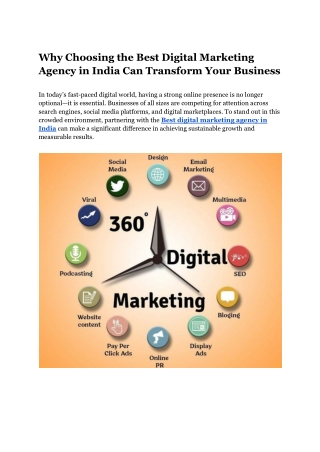 Best digital marketing agency in India