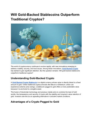 Will Gold-Backed Stablecoins Outperform Traditional Cryptos