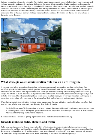 Strategic Waste Management Orlando for Construction: Javis Workflow