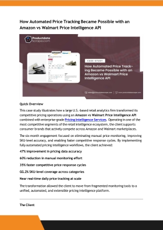 How Automated Price Tracking Became Possible with an Amazon vs Walmart Price Intelligence API