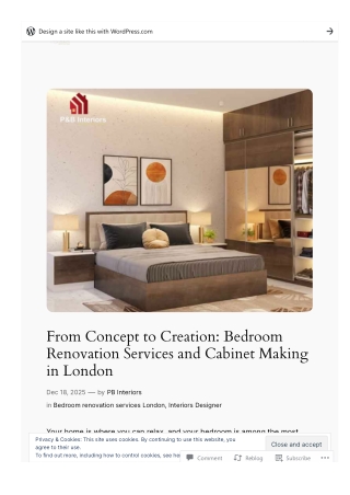 From Concept to Creation: Bedroom Renovation Services and Cabinet Making in Lond