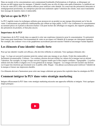 Créer une Identité Visuelle Forte grâce à la PLV dans vos Présentoirs