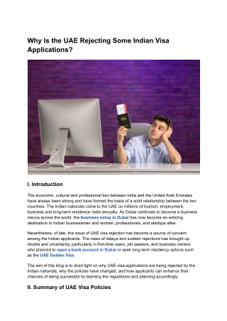Why Is the UAE Rejecting Some Indian Visa Applications