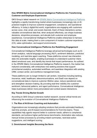 SPARK Matrix Conversational Intelligence Platforms Market