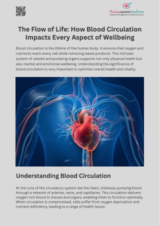 Blood circulation: How it impacts every aspect of well being