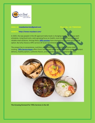 Why Choose a Tiffin Service UK Locals Recommend in 2025