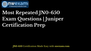 Most Repeated JN0-650 Exam Questions | Juniper Certification Prep