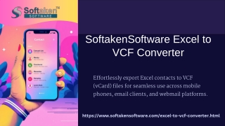 SoftakenSoftware Excel to VCF Converter