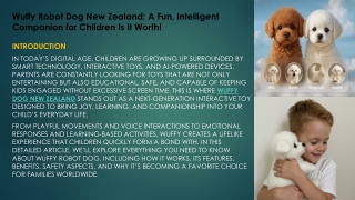 Wuffy Robot Dog New Zealand: A Fun, Intelligent Companion for Children!