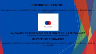 Thérapie comportementale dialectique : formation intensive DBT en France