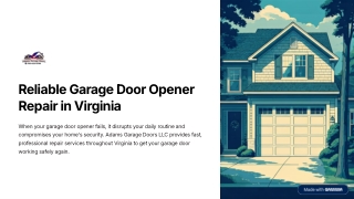 Expert Help for Fixing a Broken Garage Door Opener in Virginia