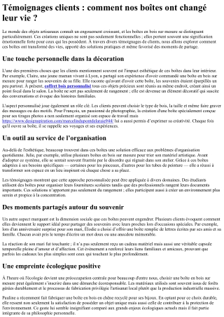 Témoignages clients  comment nos boîtes ont changé leur vie