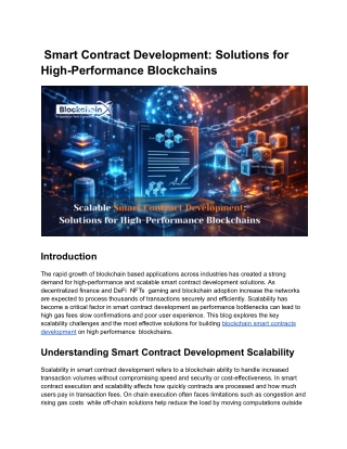 Scalable Smart Contract Development_ Solutions for High-Performance Blockchains