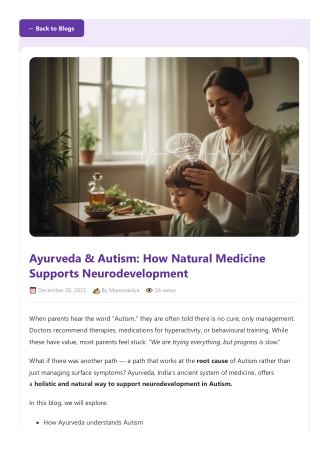Best Ayurvedic Neurologist – Ayurveda for Autism Care