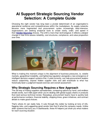 Why Businesses Rely on Professional Sourcing Services Firms