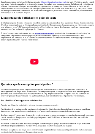 La conception participative au service d’un affichage efficace.