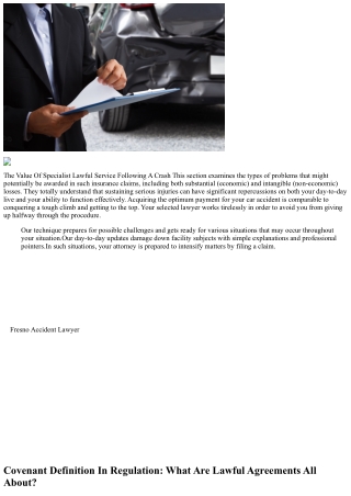 The Worth Of Specialist Legal Service Following An Accident