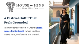 Black saree for sankranti - A Festival Outfit That Feels Grounded