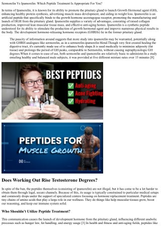 Ipamorelin Vs Sermorelin: Deciphering The Best Peptide For Your Goals