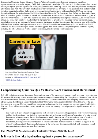 Los Angeles Sexual Harassment Attorney