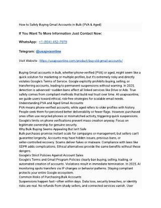 How to Safely Buying Gmail Accounts in Bulk (PVA & Aged)