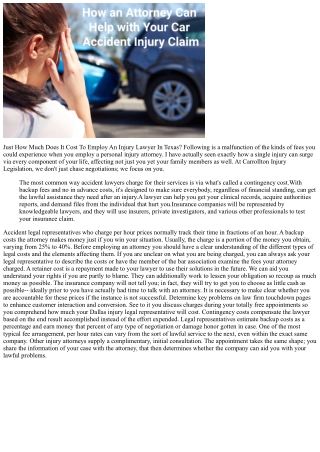 Just How Much Does It Cost To Hire An Accident Lawyer In Texas?
