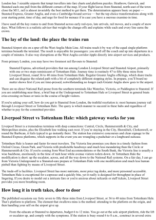 Trains to Stansted Airport from London: Which Line Is Best?